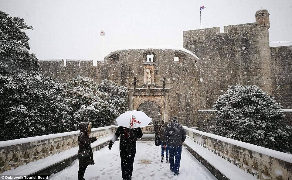 The Daily Mail on Snow in Dubrovnik