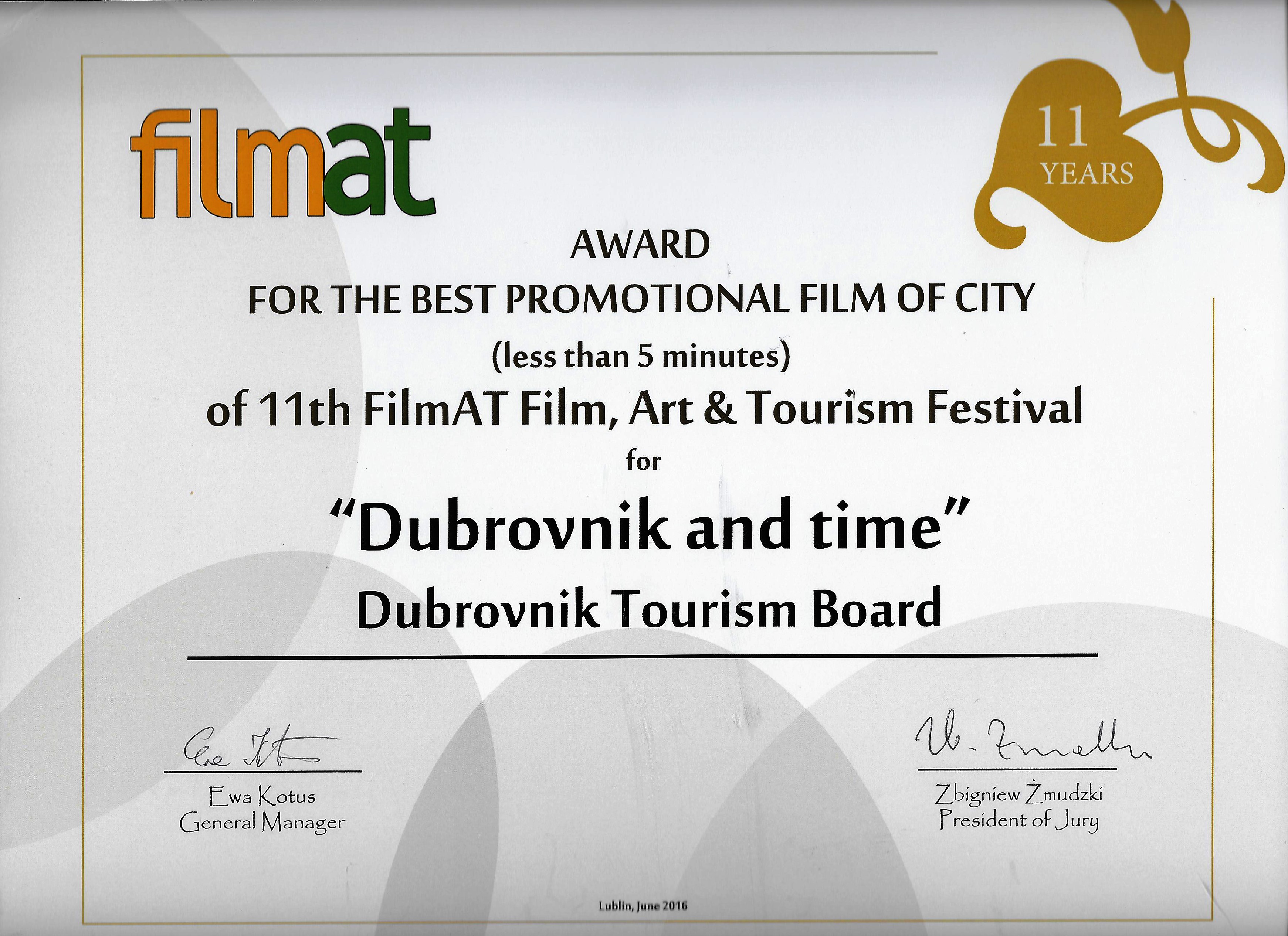 Dubrovnik&Time nagrađen osmi put!