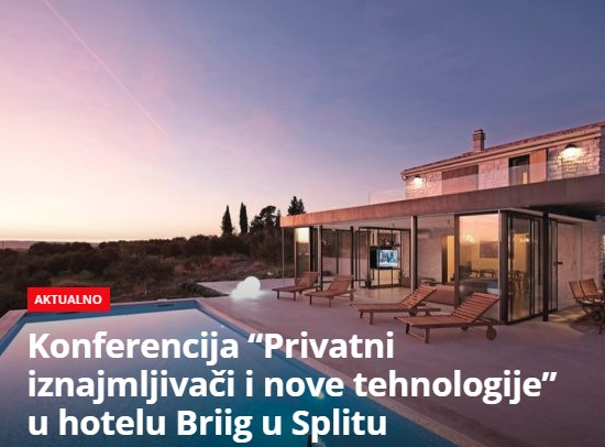 TURIZAM I PODUZETNIŠTVO „PRIVATNI IZNAJMLJIVAČI I NOVE TEHNOLOGIJE“