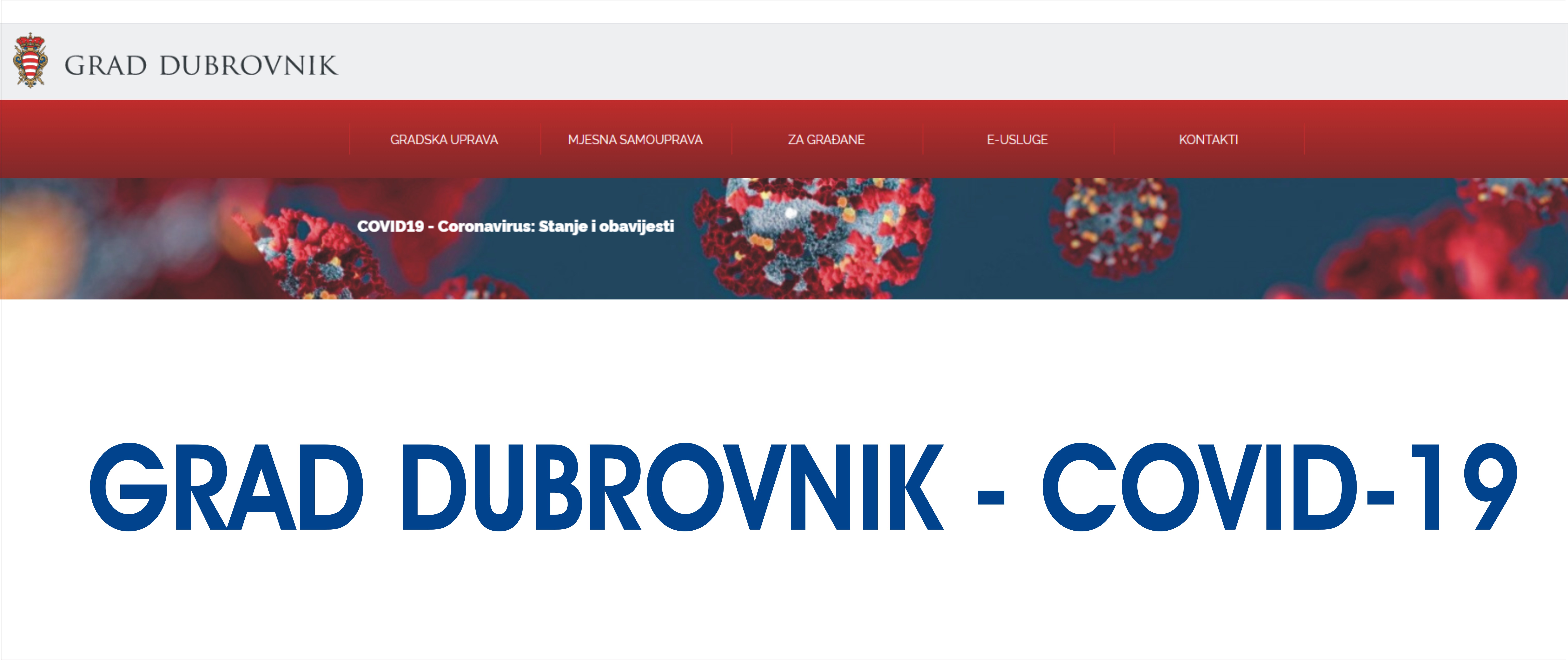 GRAD DUBROVNIK - COVID19 - obavijesti