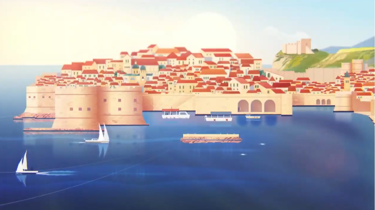 Knight Orlando the star of the animated film: Dubrovnik - a safe vacation