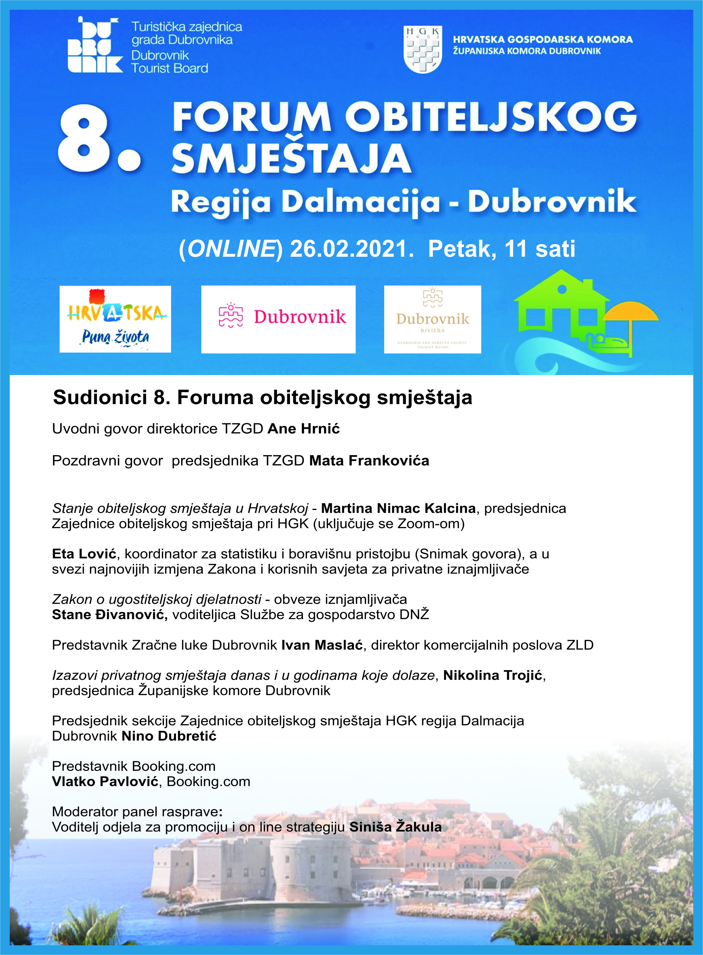 8. Forum obiteljskog smještaja u Dubrovniku
