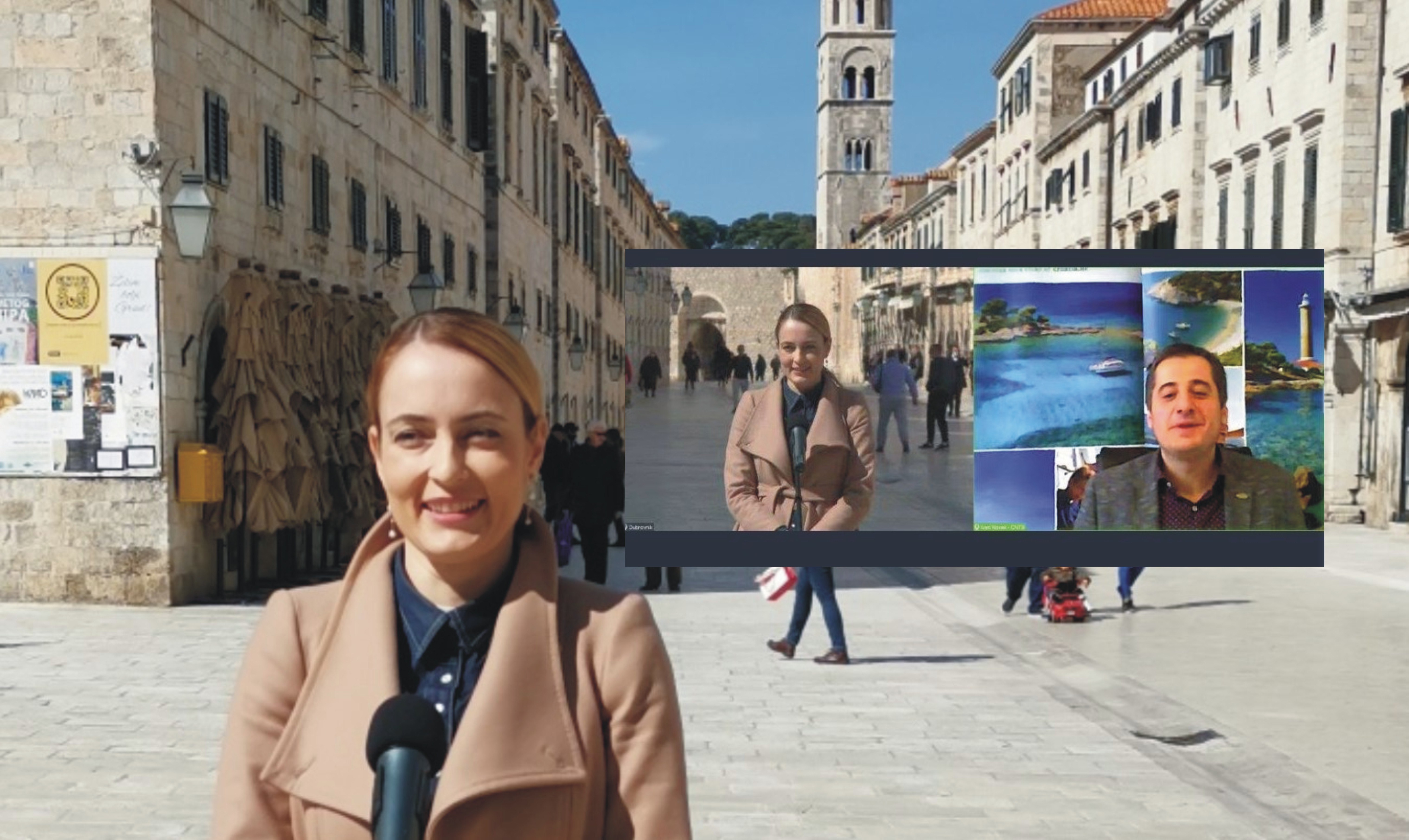 Sa sunčanog Straduna izravno video uključenje na konferenciju za medije u Amsterdamu i Briselu