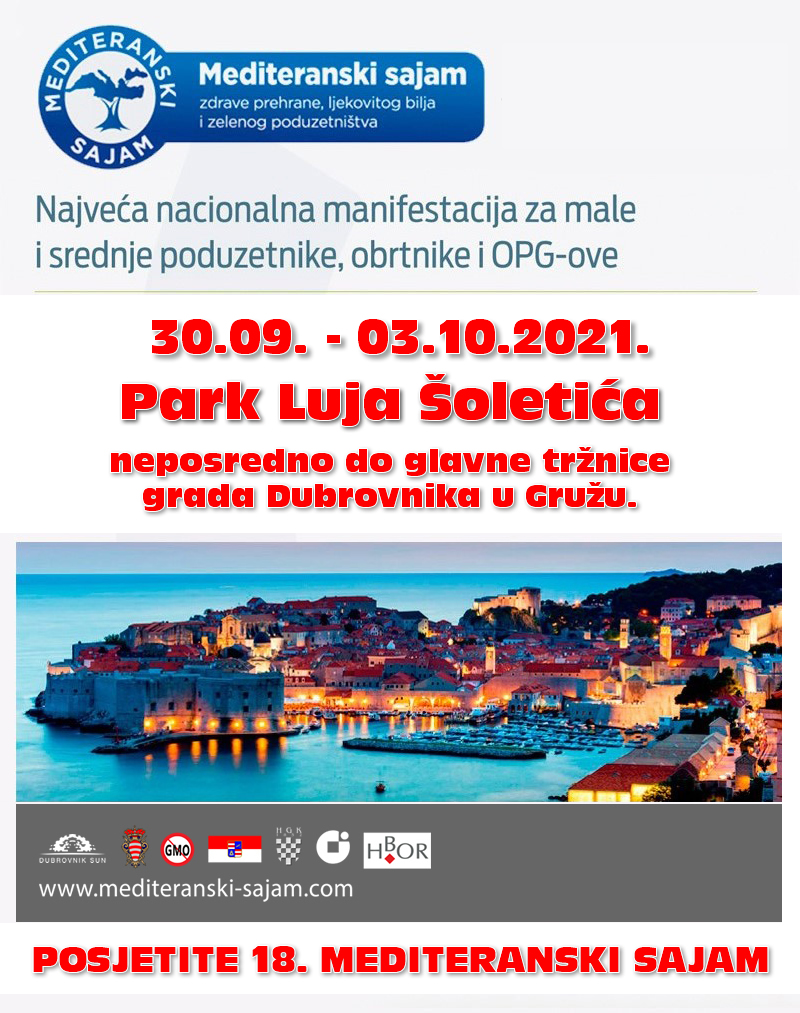 18. Mediteranski sajam zdrave prehrane, ljekovitog bilja i zelenog poduzetništva