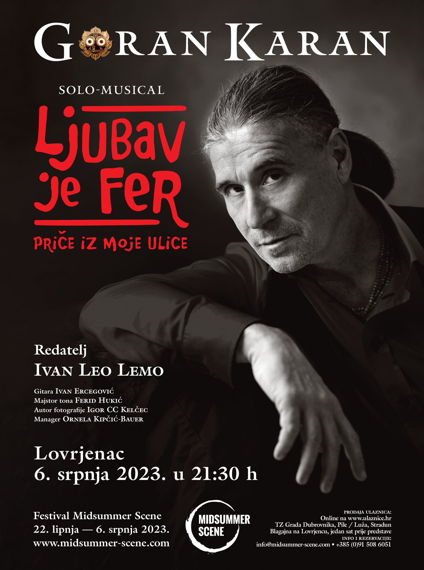 GORAN KARAN U ČETVRTAK IMA PRAIZVEDBU SOLO MJUZIKLA NA LOVRJENCU