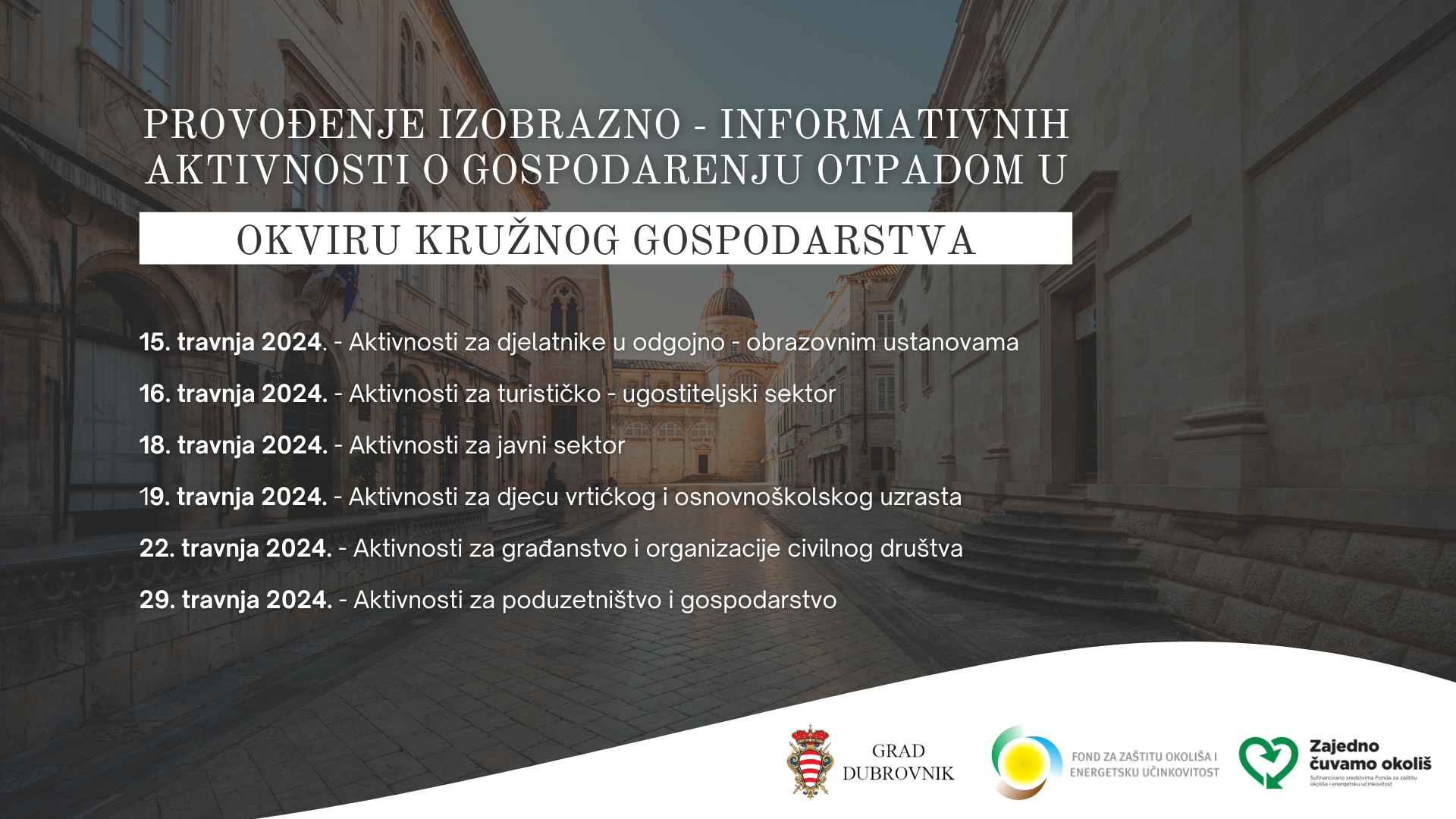 Provođenje izobrazno informativnih aktivnosti u gospodarenju otpadom