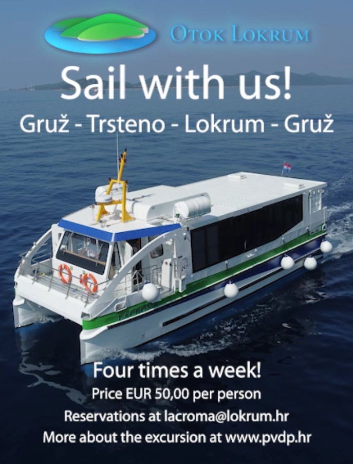 GRUŽ-TRSTENO-LOKRUM S NOVIM BRODOM "LACROMA"