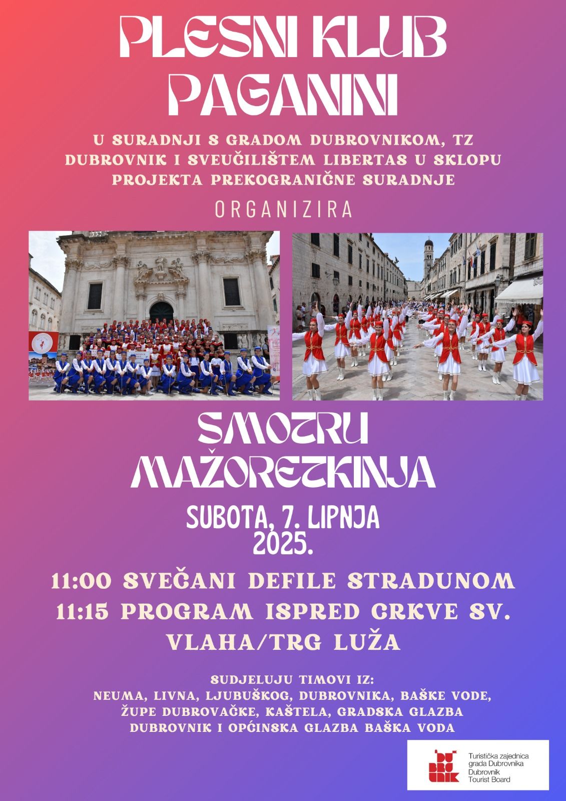 Smotra mažoretkinja u Dubrovniku.