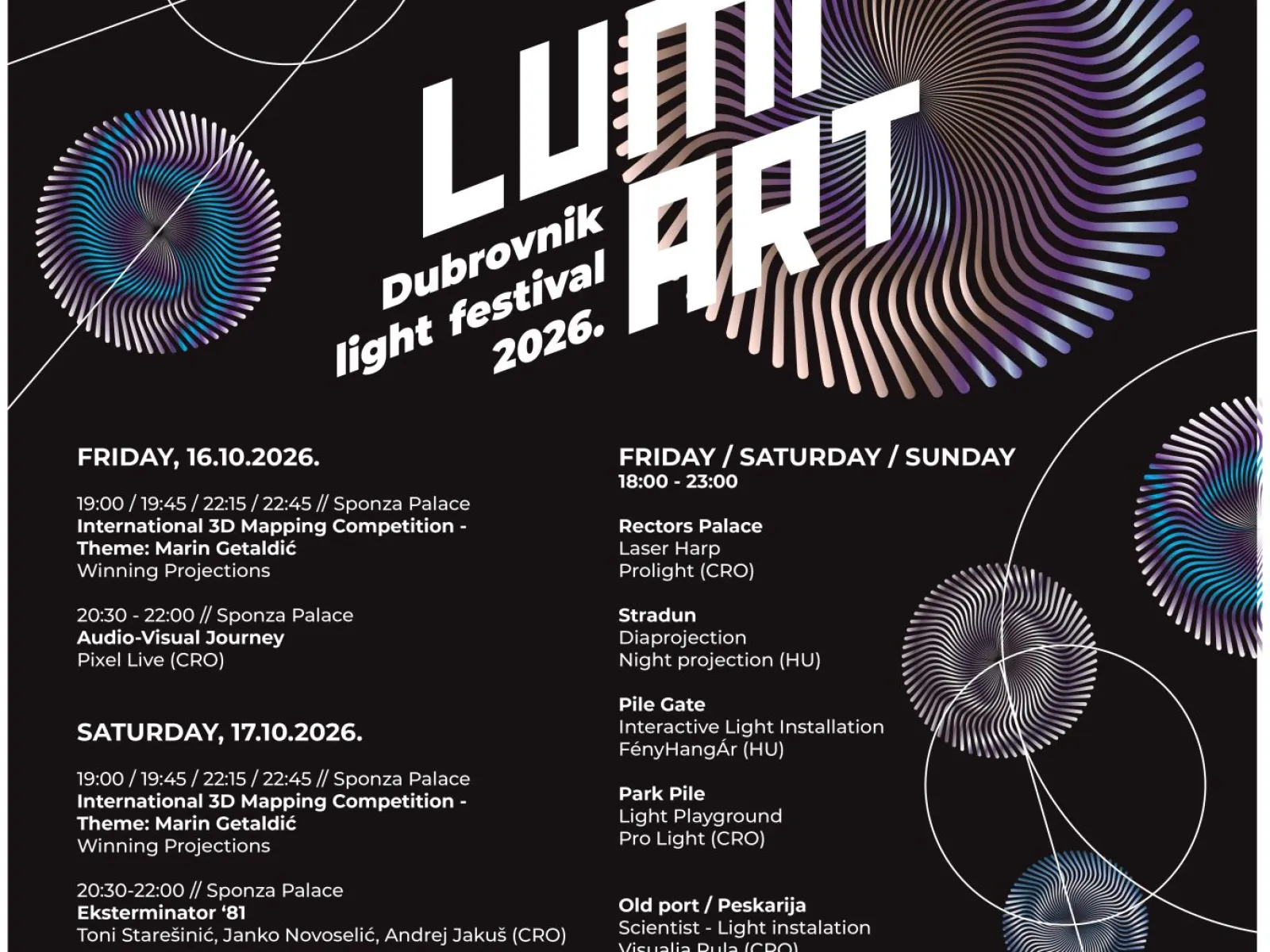 LUMIART 2026 – FESTIVAL SVJETLOSTI