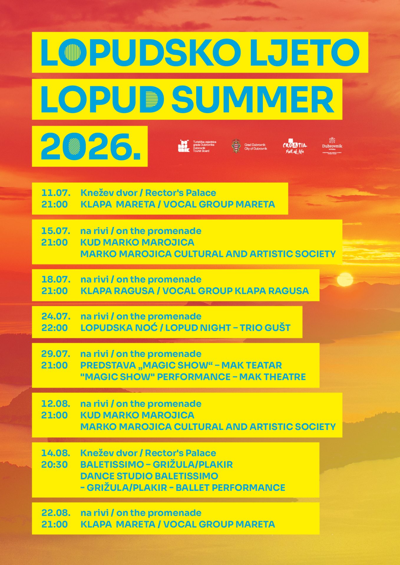 Lopudsko ljeto 2026