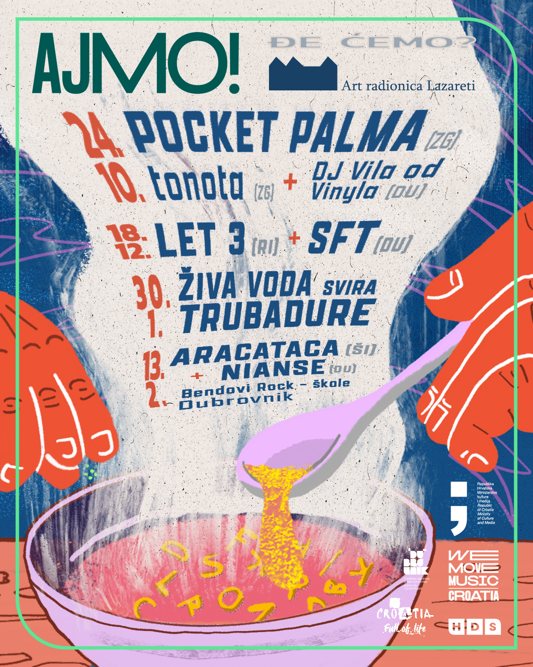 Koncert: AJMO_ LET 3 + SFT